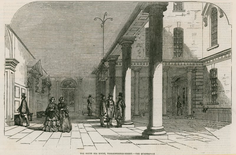 The South Sea House, Threadneedle Street, London - The Quadrangle by English School