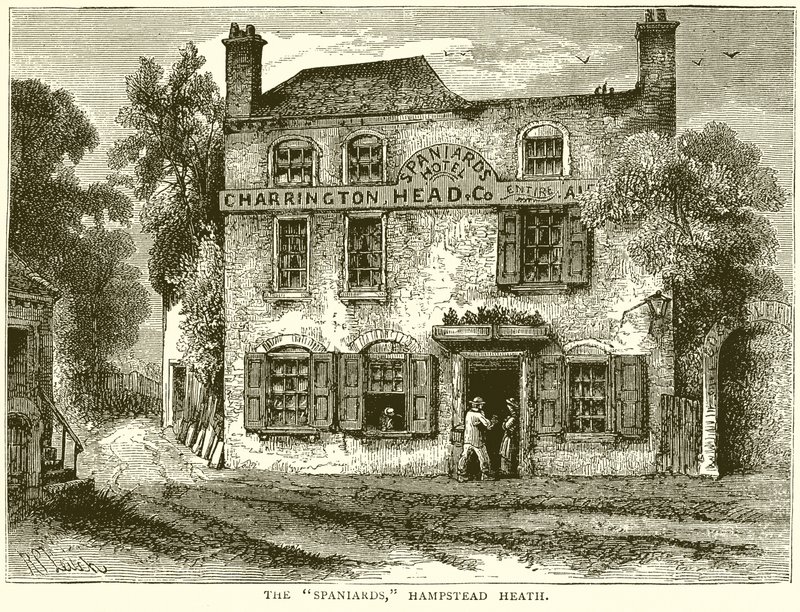 The Spaniards, Hampstead Heath by English School