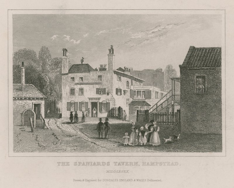 The Spaniards Tavern, Hampstead, London by English School