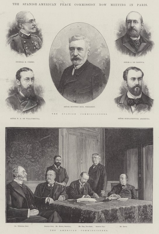 The Spanish American Peace Commission now Meeting in Paris by English School