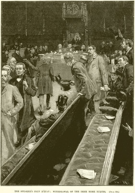 The Speakers Coup Detat: Withdrawal of the Irish Home Rulers by English School