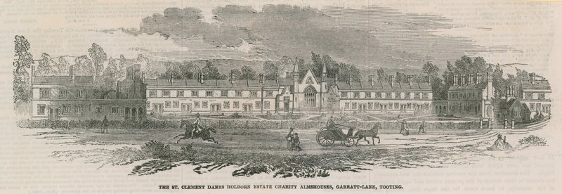 The St Clement Danes Holborn Estate Charity Almshouses on Garratt Lane by English School