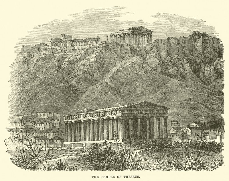 The Temple of Theseus by English School
