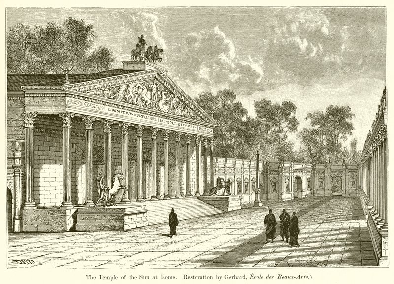 The Temple of the Sun at Rome (Restoration by Gerhard, Ecole des Beaux-Arts) by English School