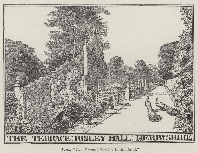 The Terrace, Risley Hall, Derbyshire by English School