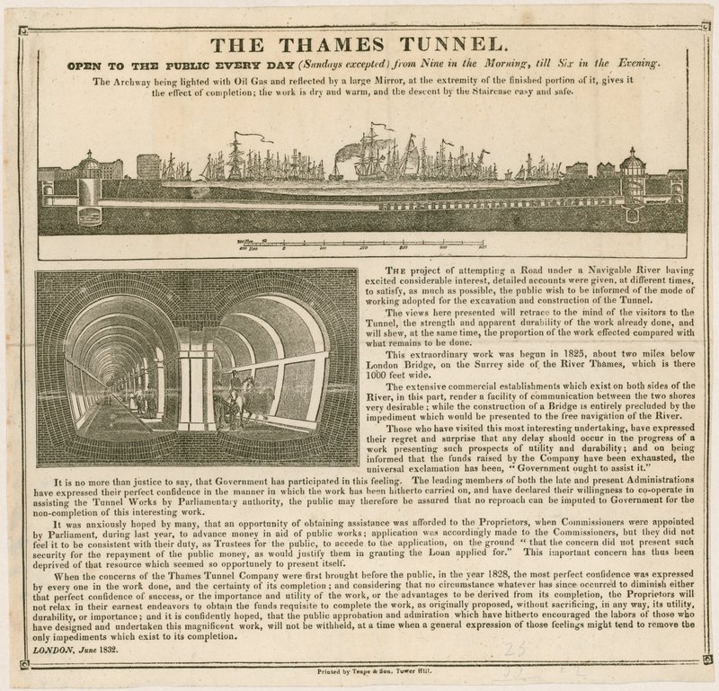 The Thames Tunnel, Open to the Public Every Day by English School