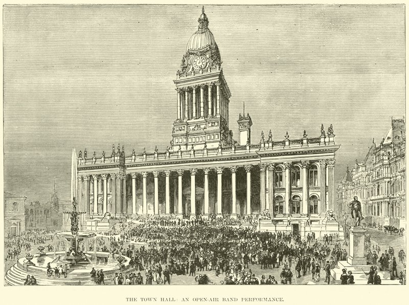 The Town Hall, an open-air band performance by English School