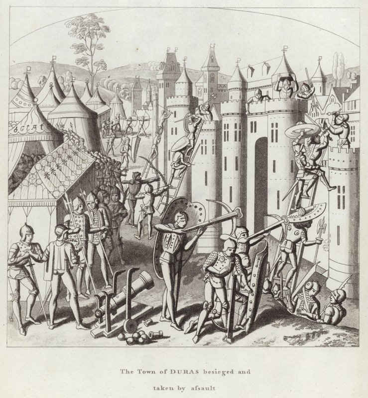 The Town of Duras Besieged and Taken by Assault by English School