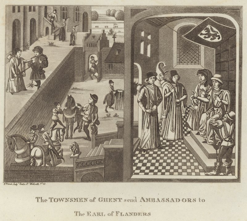 The Townsmen of Ghent Send Ambassadors to the Earl of Flanders by English School