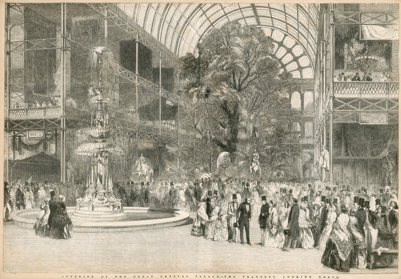 The Transept, Looking North, Great Exhibition, 1851 by English School