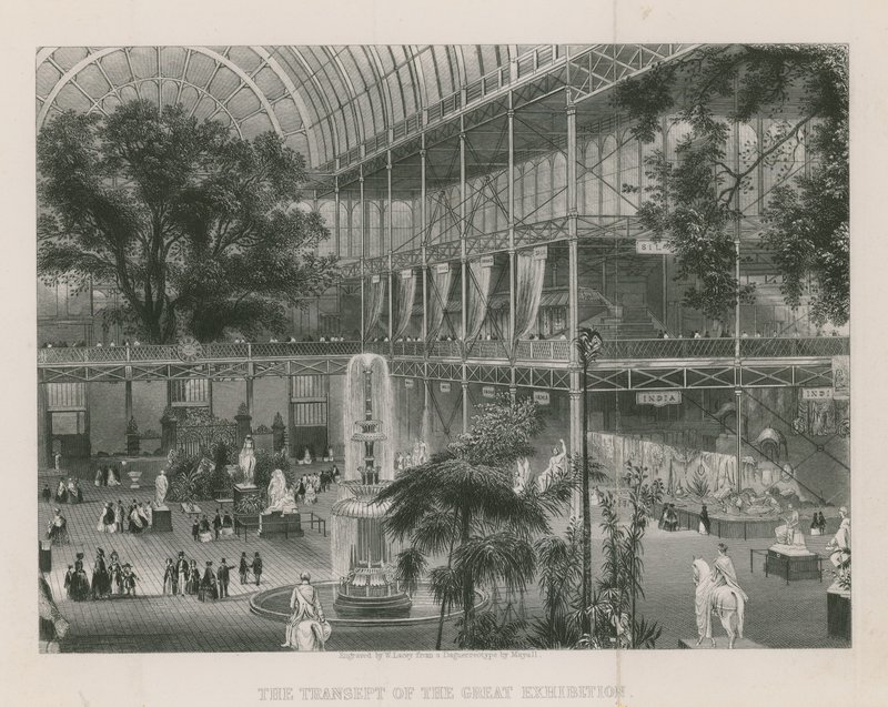 The Transept of the Great Exhibition, Looking South by English School