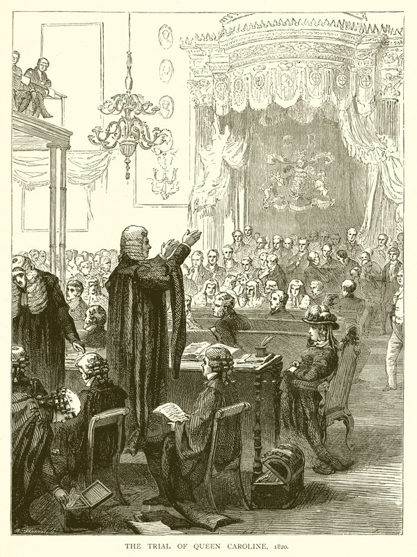 The Trial of Queen Caroline, 1820 by English School