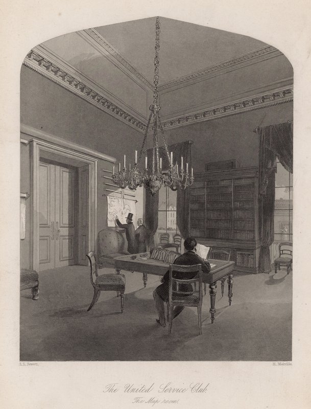The United Service Club, the Map Room by English School