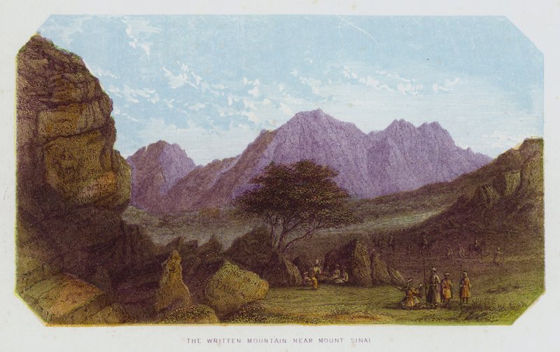 The Written Mountain near Mount Sinai by English School
