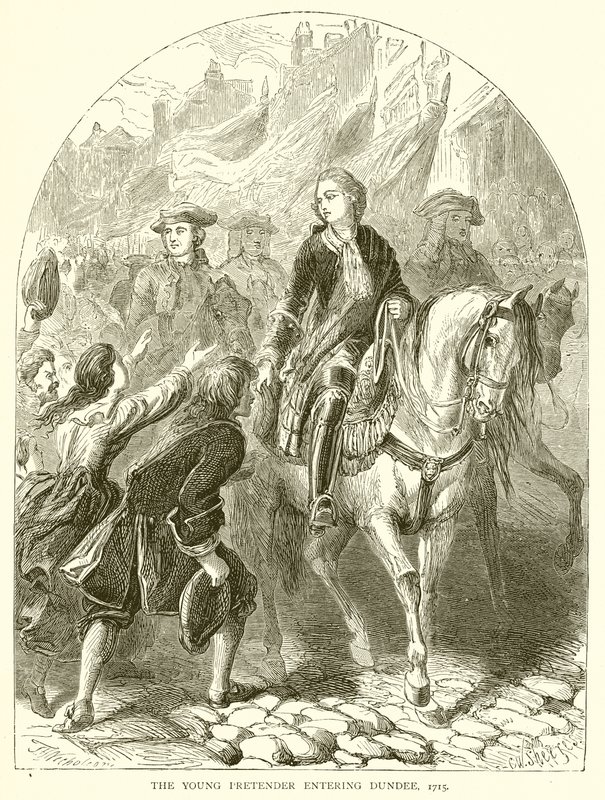 The Young Pretender entering Dundee, 1715 by English School