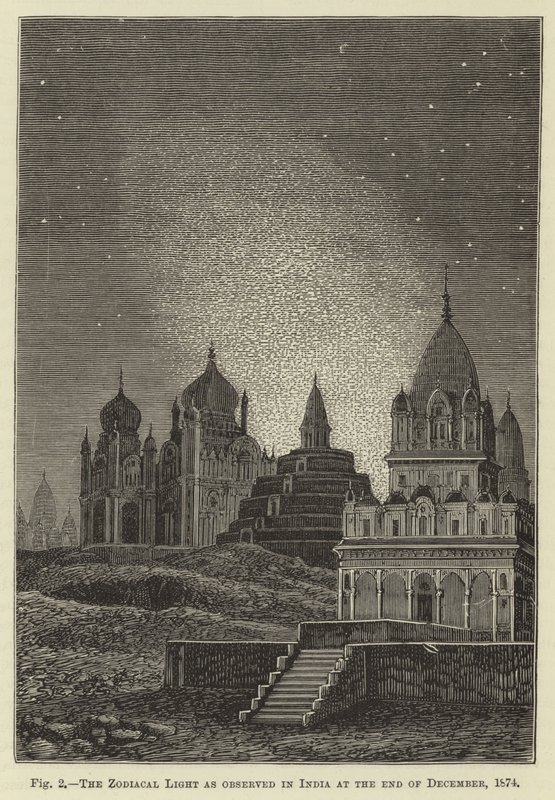 The Zodiacal Light as observed in India at the end of December, 1874 by English School