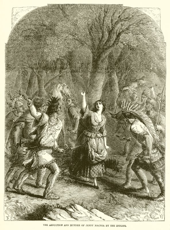 The Abduction and Murder of Jenny Macrea by the Indians by English School