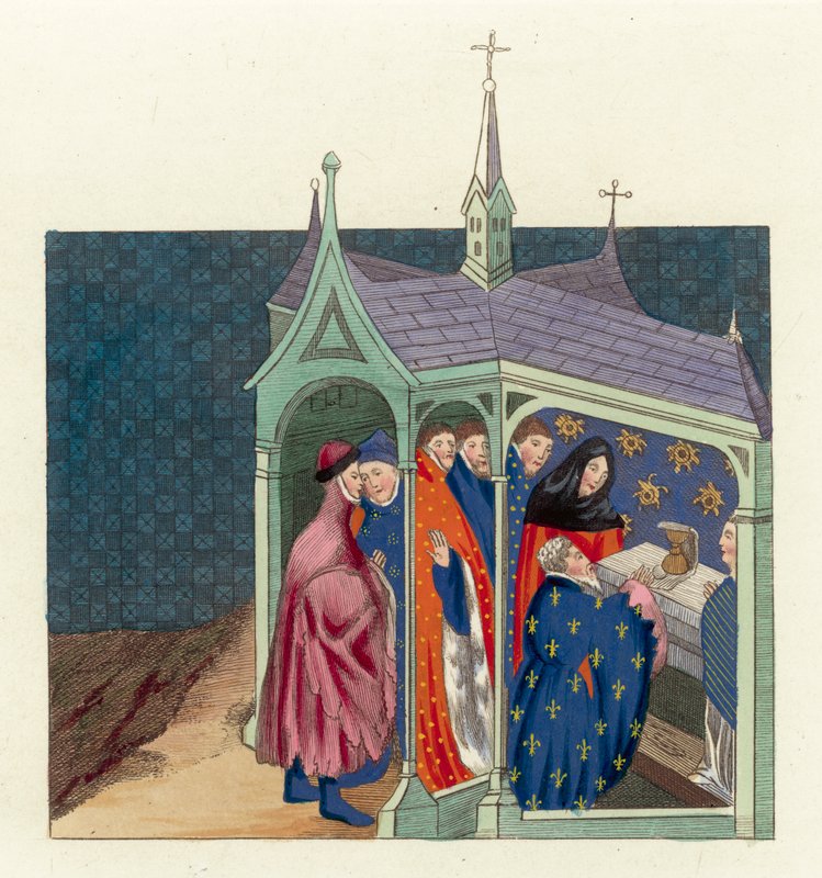 The accord between The Earl Of Northumberland and King Richard II by English School