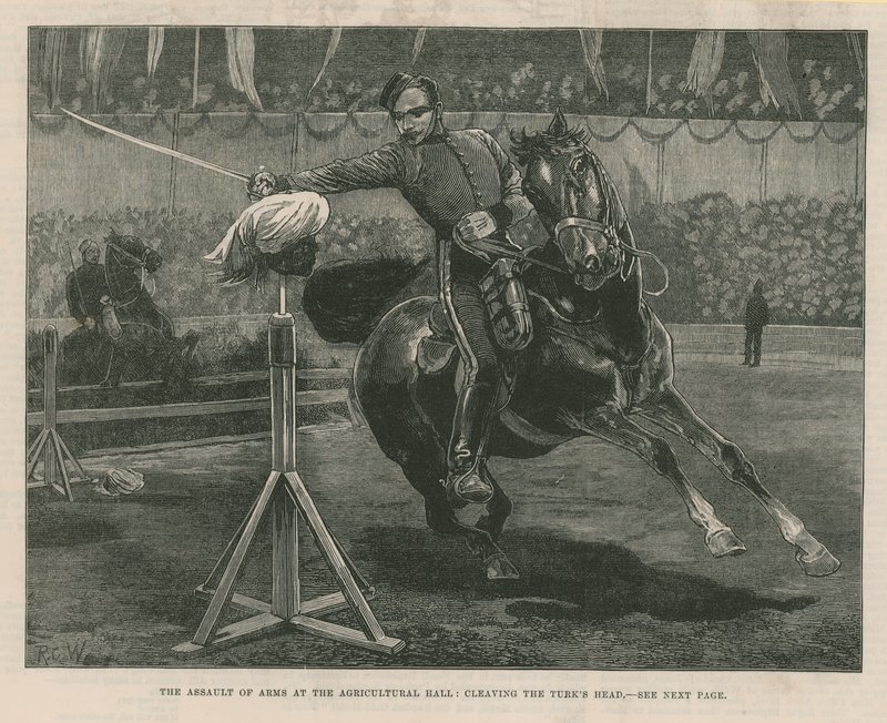 The Assault of Arms at the Agricultural Hall by English School