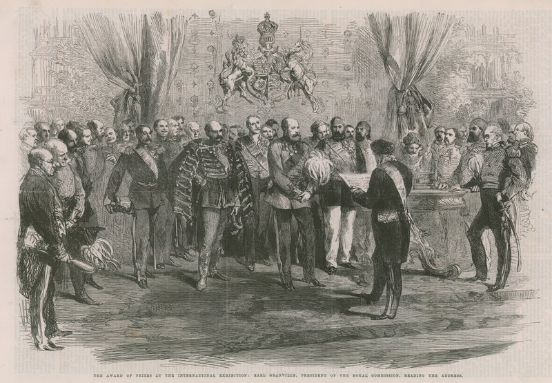 Earl Granville reading the address by English School