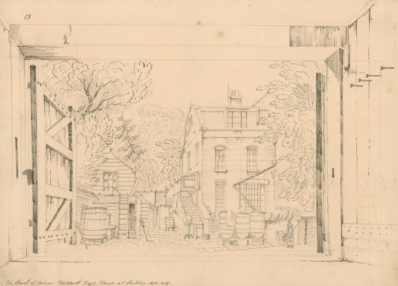 The back of George Gibberts house at Putney, September 1872 by English School