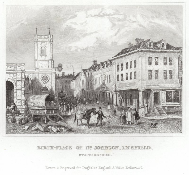 The birthplace of Dr Johnson by English School