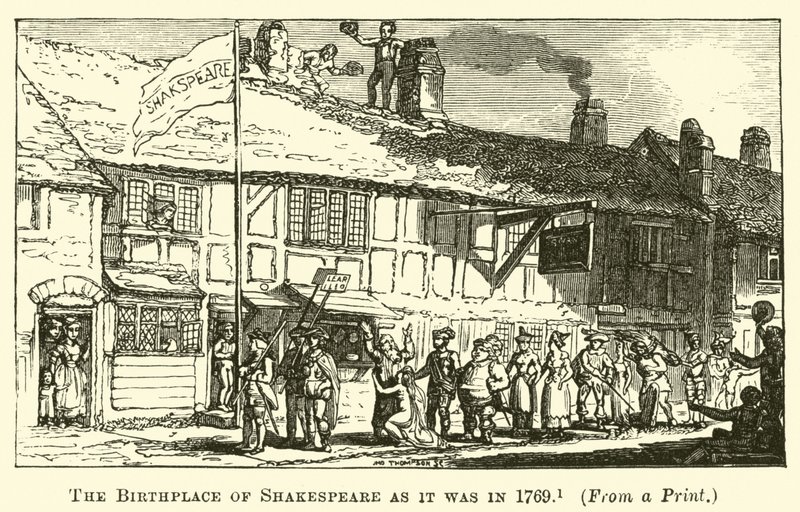 The Birthplace of Shakespeare as it was in 1769 by English School