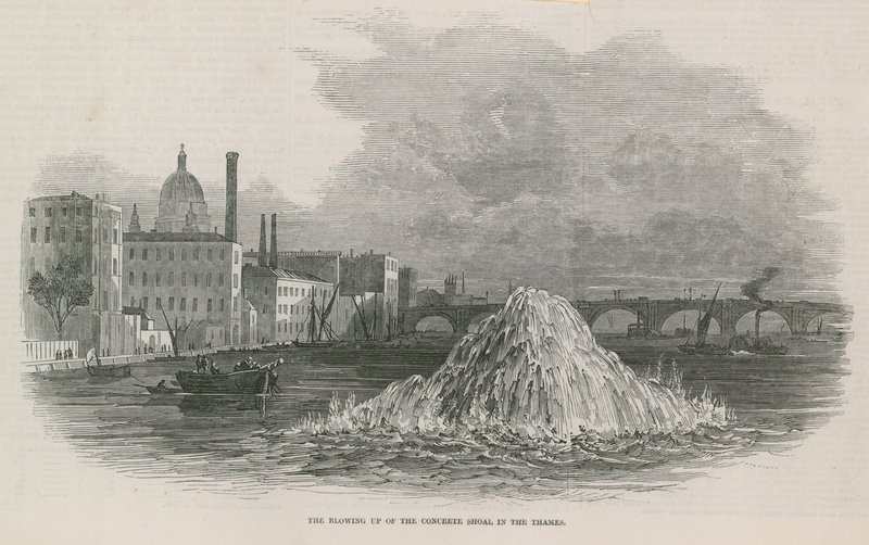 The Blowing Up of the Concrete Shoal in the Thames by English School