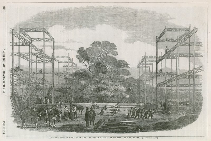 The building in Hyde Park, London, for the Great Exhibition of 1851 by English School