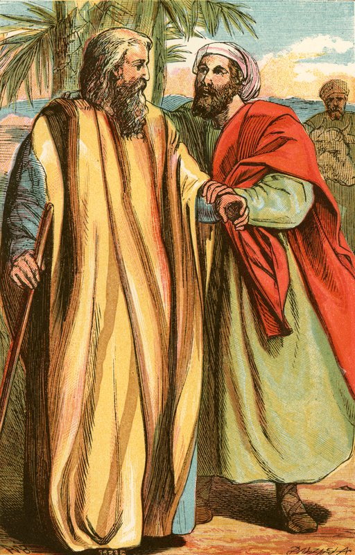 The call of Elisha by English School