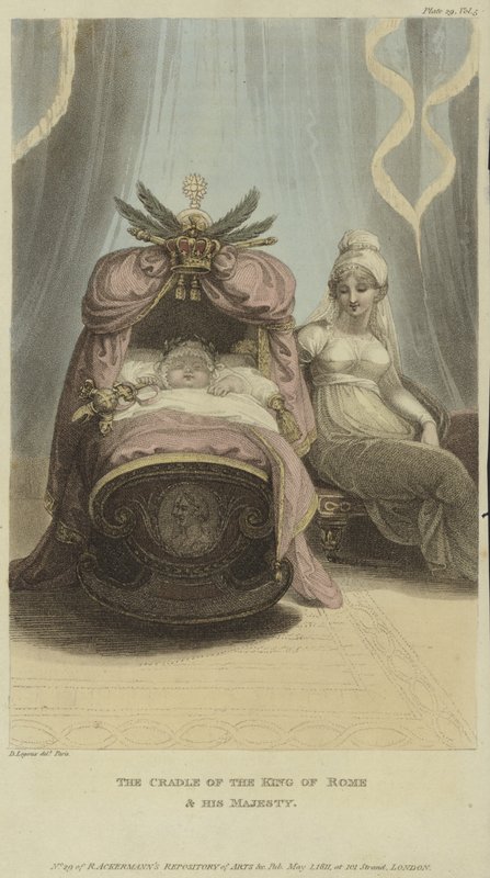 The Cradle of the King of Rome and His Majesty by English School