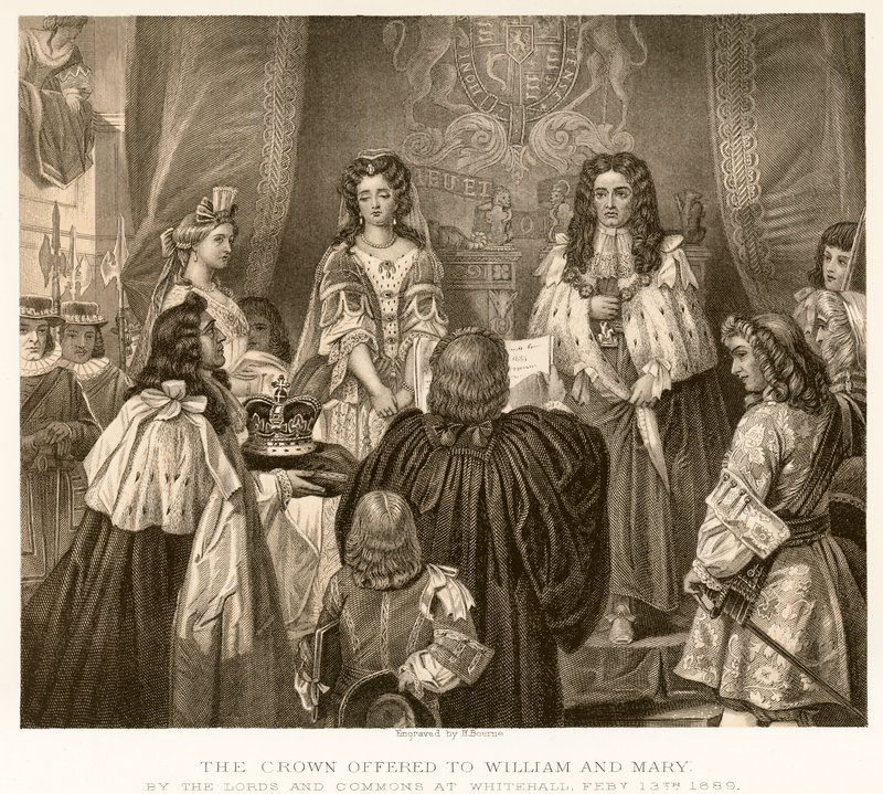 The crown offered to William and Mary by English School