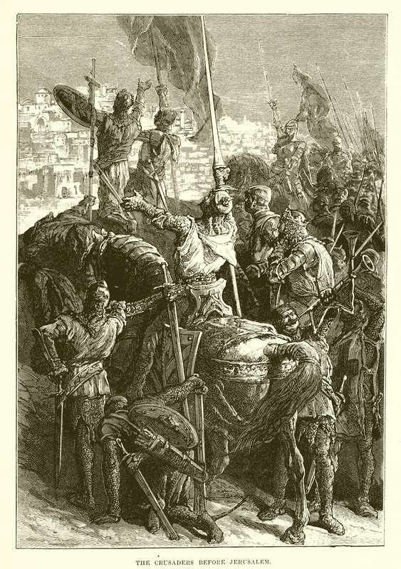 The Crusaders Before Jerusalem by English School
