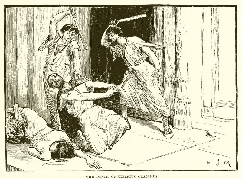 The death of Tiberius Gracchus by English School