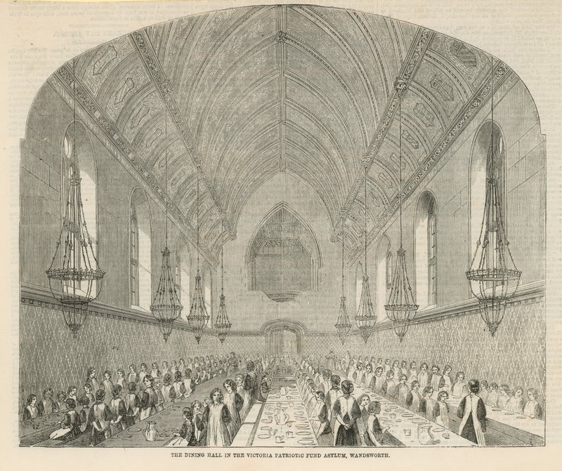 The Dining Hall in the Victoria Patriotic Fund Asylum by English School