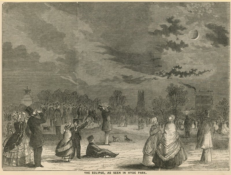 The Eclipse, as Seen in Hyde Park, London by English School