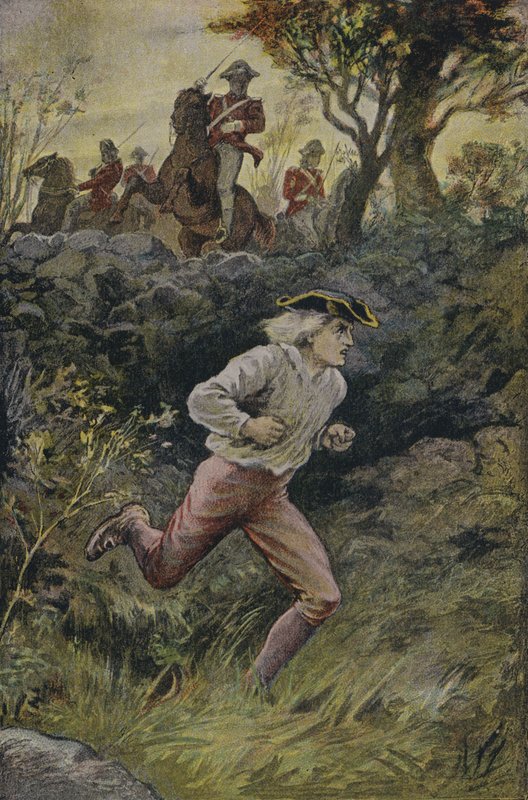 The Escape of Harvey Birch (Illustration from The Spy by James Fenimore Cooper) by English School