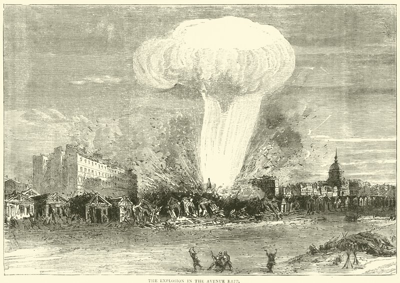 The Explosion in the Avenue Rapp, April 1871 by English School