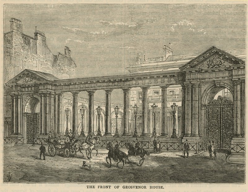 The Front of Grosvenor House, London by English School