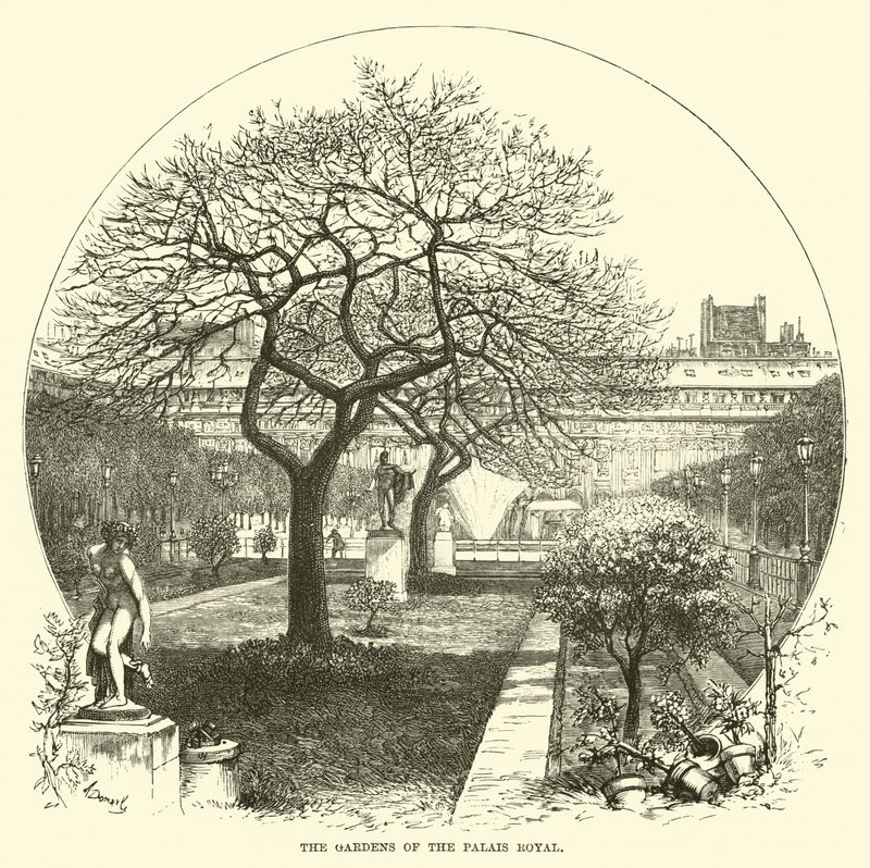 The Gardens of the Palais Royal by English School