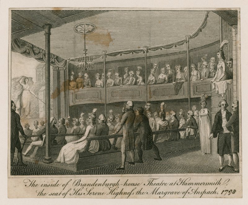 The inside of Brandenburgh House Theatre at Hammersmith by English School