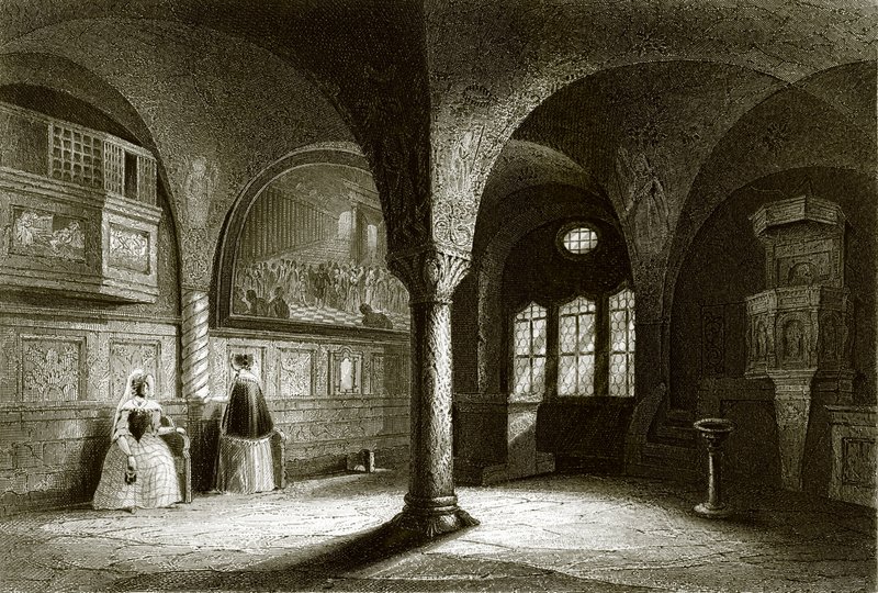 The Interior of the Wartburg Chapel by English School