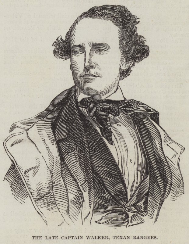 The late Captain Walker, Texan Rangers by English School