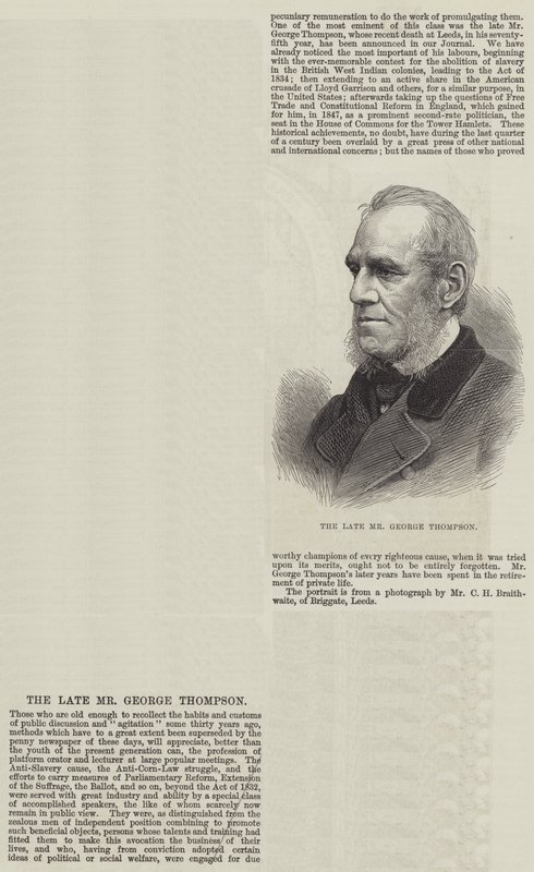 The late Mr George Thompson by English School
