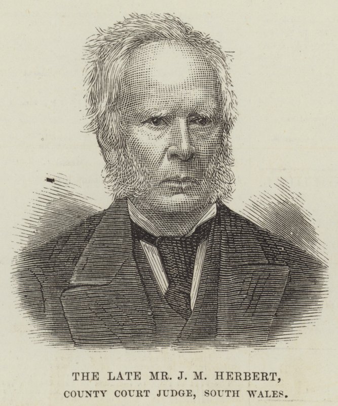 The late Mr J M Herbert, County Court Judge, South Wales by English School