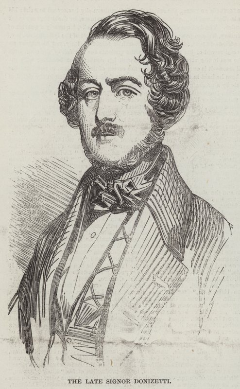 The late Signor Donizetti by English School