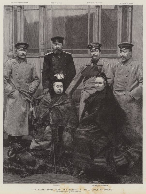 The Latest Portrait of Her Majesty, a Family Group at Coburg by English School