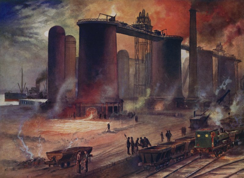 The Mighty Furnace in Which the Strongest Thing Men Can Make Would Run Like Water by English School