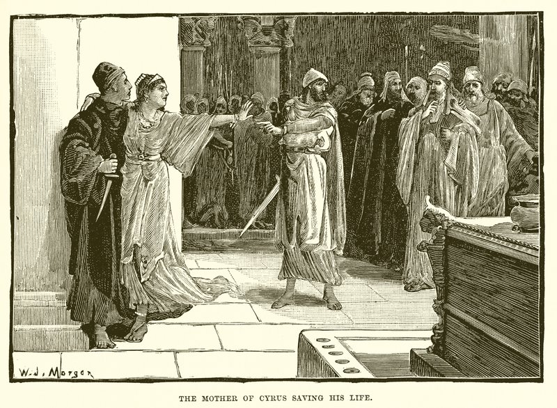 The Mother of Cyrus Saving His Life by English School