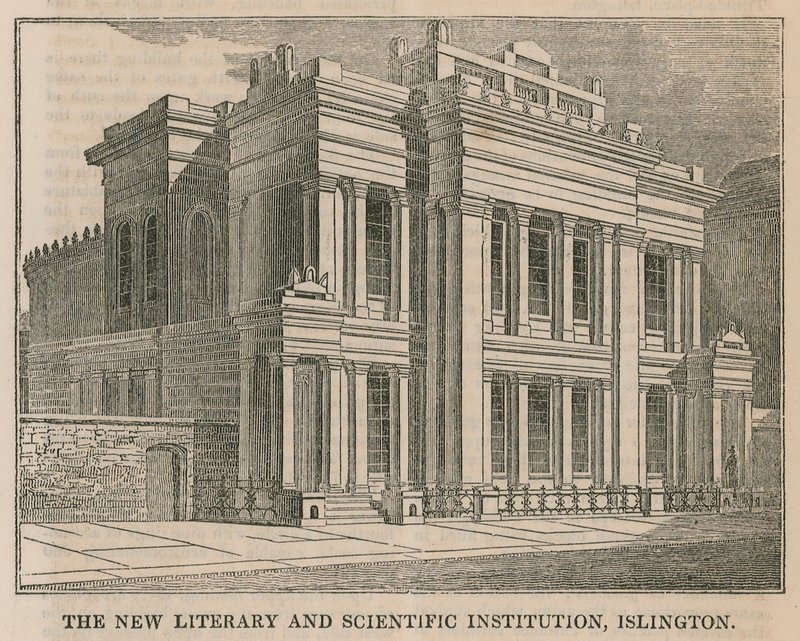The new Literary and Scientific Institution, Islington, London by English School